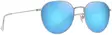 Maui Jim Kauwela - Shiny Silver Frame with Blue Hawaii Lens - Plastic Lenses - 603429084349 - 1
