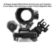 UTG ACCU-SYNC 45 Degree Rear Sight Manual Flip-up Tool-free Dual Aperture - Iron sights for rifles - 4717385553699 - 3