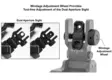 UTG ACCU-SYNC 45 Degree Rear Sight Manual Flip-up Tool-free Dual Aperture - Iron sights for rifles - 4717385553699 - 5