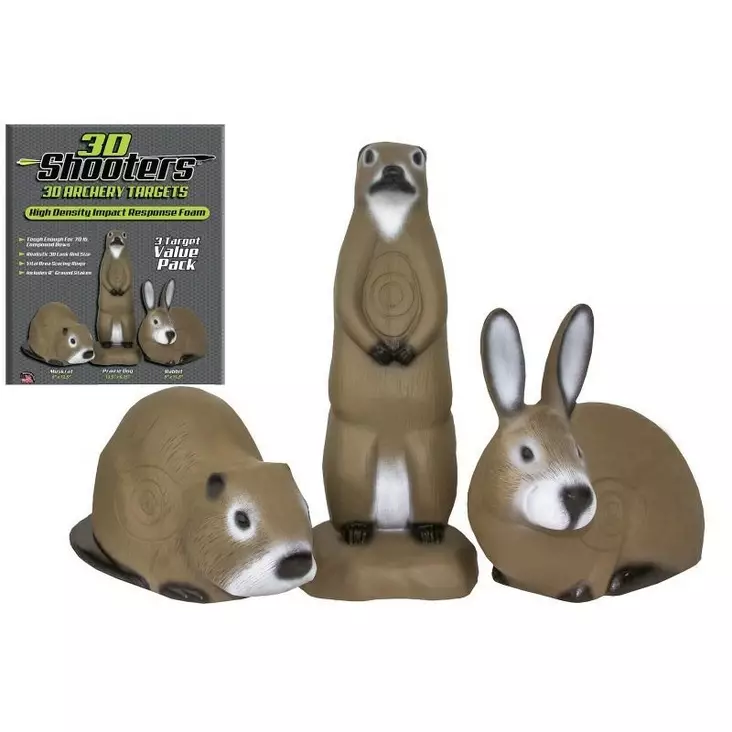 3D Shooters 3 Targets Value Pack - 3D-Targets - 702649715009 - 1