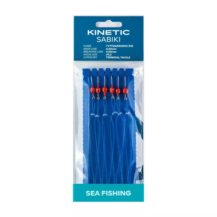 Kinetic Sabiki Tyttebærkrok #1/0 - Sabiki & Mackerel Rigs - 5707549274279 - 1