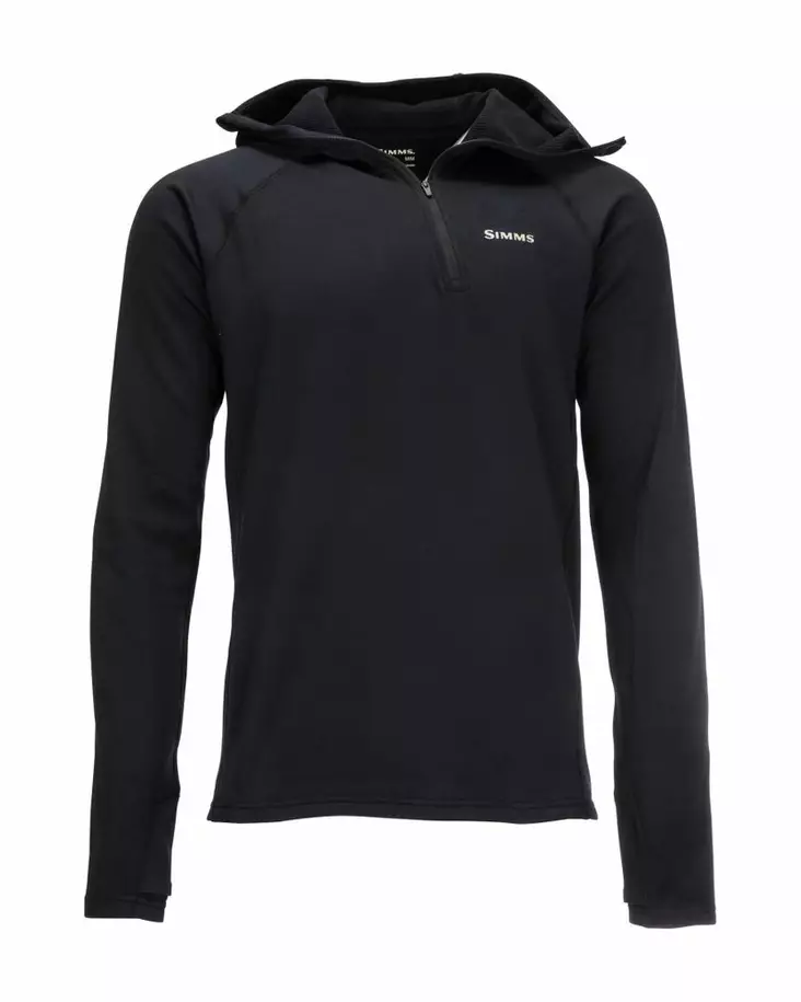 Simms Heavyweight Baselayer Hoody Black - Under Layer Shirts - 694264555149 - 2
