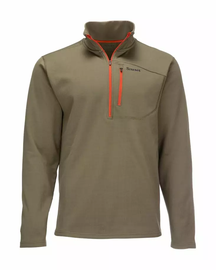 Simms Thermal 1/4 Zip Top Dark Stone - Under Layer Shirts - 694264555439 - 2