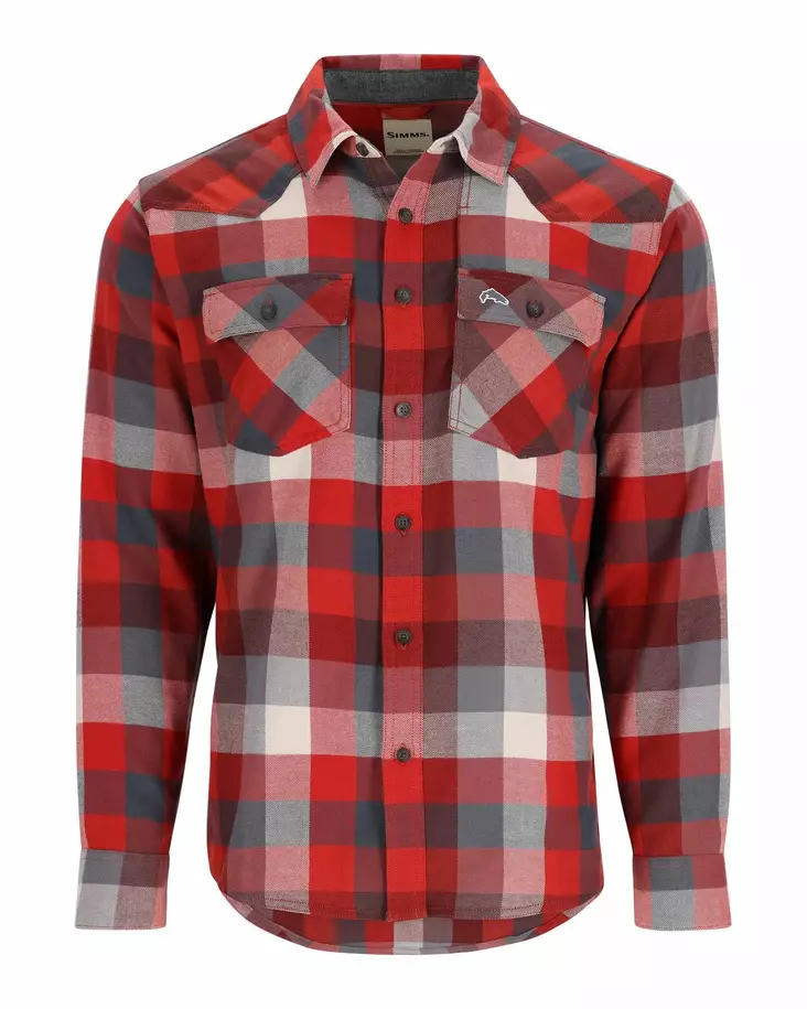 Simms Santee Shirt Auburn Red Slate Buffalo Check - Shirts - 694264625569 - 1