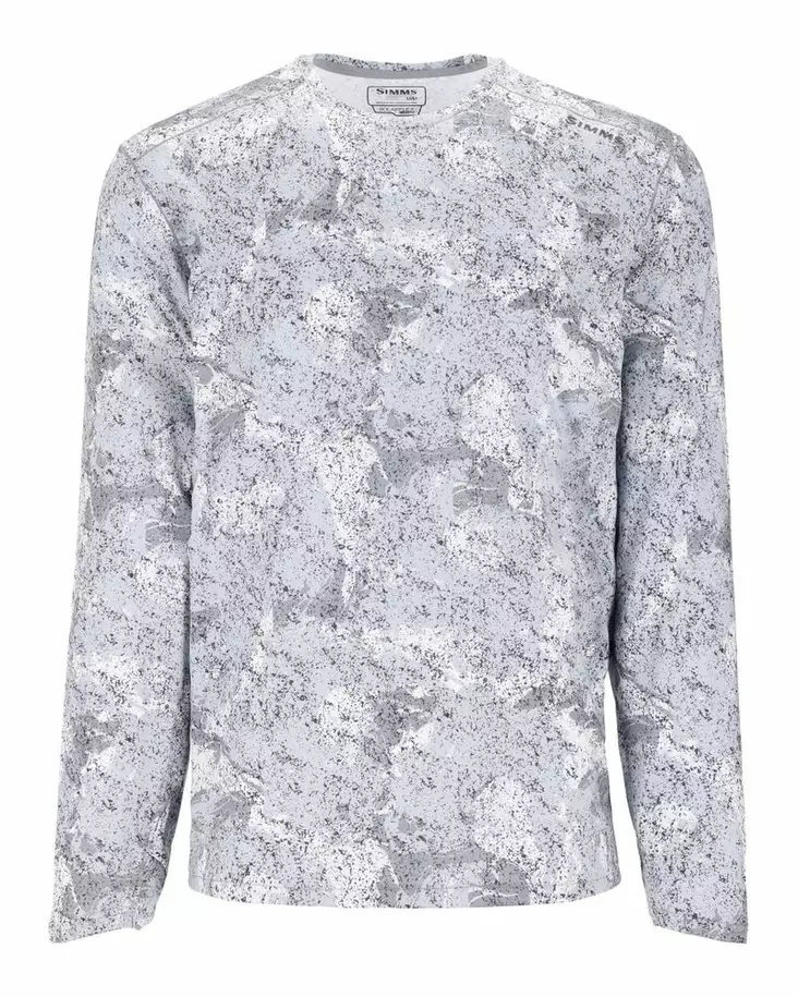 Simms Sflex Crewneck Back Eddy White - Shirts - 694264671719 - 2