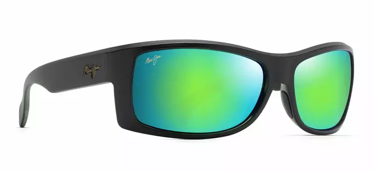 Maui Jim Equator - Matte Rubber Black Frame with Maui Green Lens - Glass Lenses - 603429068899 - 1