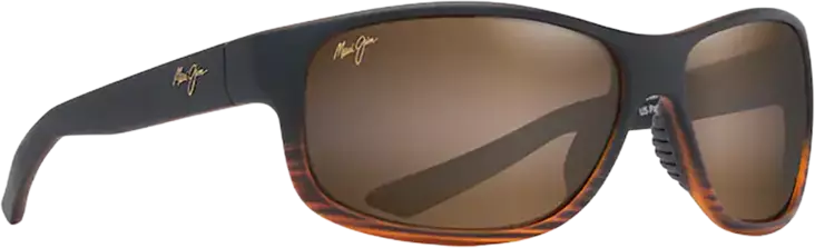 Maui Jim Kaiwi Channel - Dark Brown Stripe Frame with HCL Lens - Glass Lenses - 603429067359 - 1