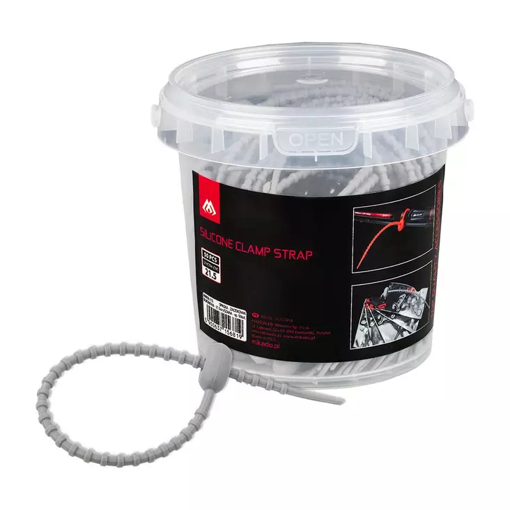 Mikado Silicone Clamp Strap 21,5cm Grey - Rod Protectors, Straps & Spares - 5900637156819 - 1