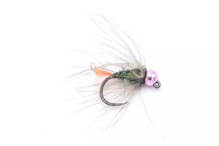 Orange Tag with Metallic Pink Bead - Wet Flies - 06429810537379 - 1