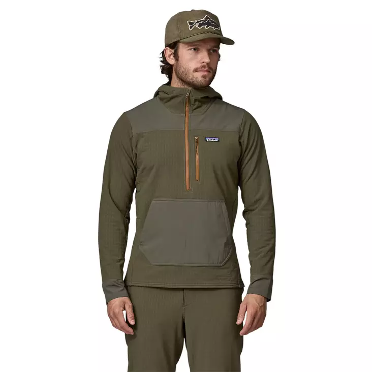 Patagonia Ms R2 TechFace Pullover Pine Needle Green - Ruoto.com