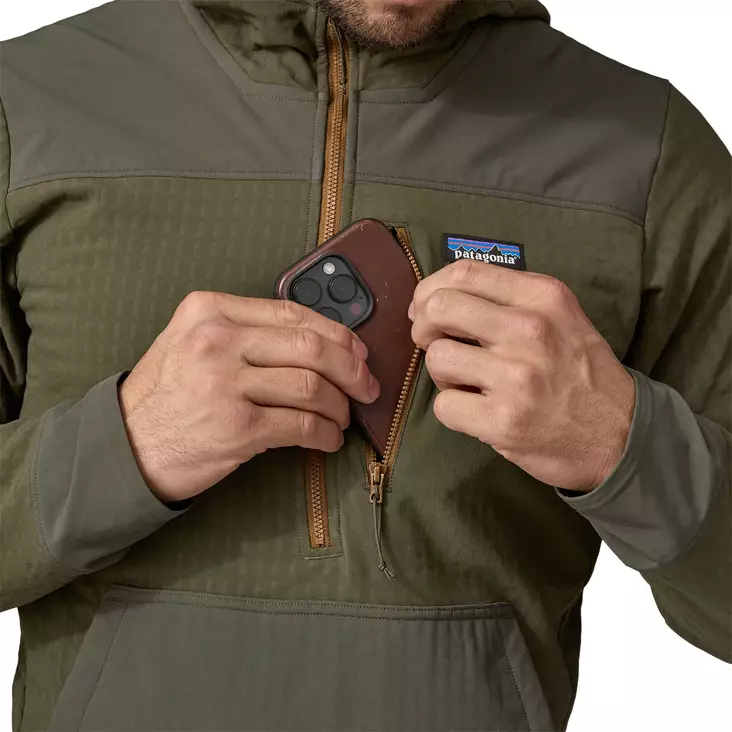 Patagonia Ms R2 TechFace Pullover Pine Needle Green - Ruoto.com