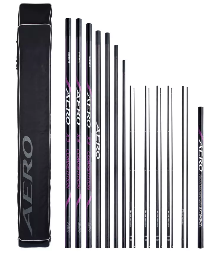 Shimano Aero X3 Pole Pack 14,50m 9pc + Kits + Extension - Poles - 8717009876759 - 1