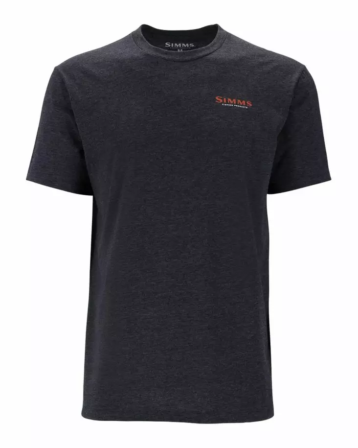 Simms Let It Fly T-Shirt Charcoal Heather - Men T-Shirts - 694264678749 - 2