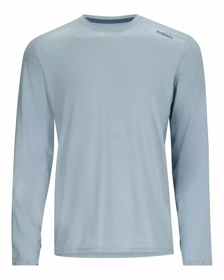 Simms SolarFlex Crew Steel Blue Heather - Shirts - 694264640869 - 2