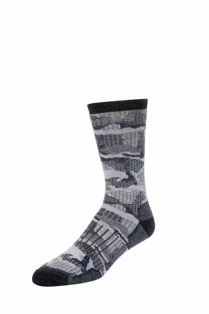 Simms Women's Merino Midweight Hiker Sock Hex Flo Camo Admiral - Socks and Buff - 694264504529 - 2