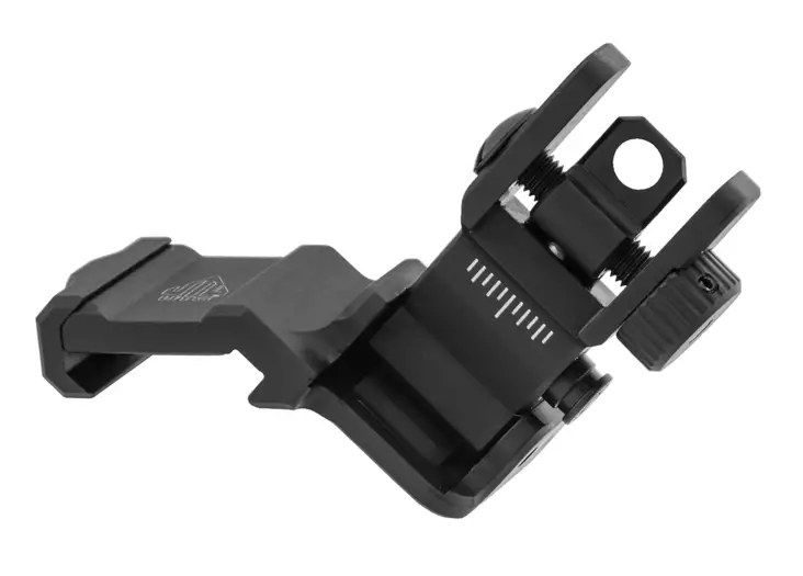 UTG ACCU-SYNC 45 Degree Rear Sight Manual Flip-up Tool-free Dual Aperture - Iron sights for rifles - 4717385553699 - 1