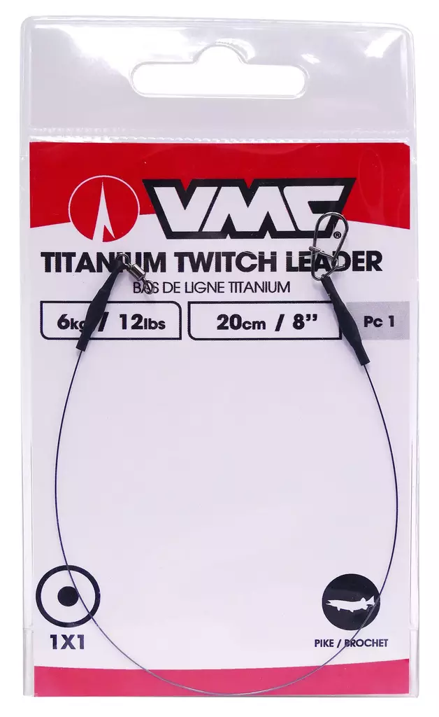 VMC Titanium Leader 1x7 40lb 30cm - Leaders - 3422993071329 - 1