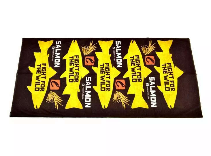 Frödin Flies Wild Salmon Neck Tube Black - Socks and Buff - NTFWB - 1