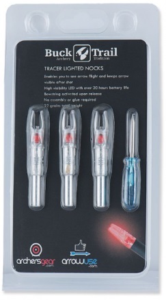 Buck Trail Tracer Lighted Nocks Size S -valonokki 3 kpl - Arrows and Accessories - 31004BuckTrailTrac - 1