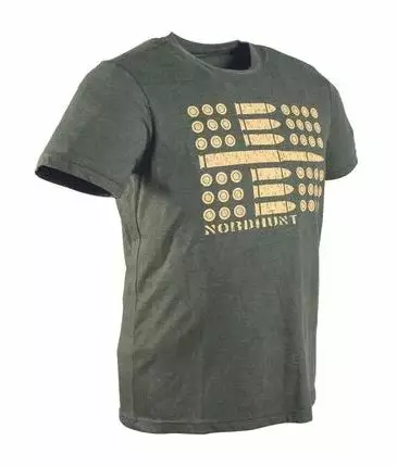 Nordhunt Ammo Flag T-Shirt Olive - Shirts - 25204-O-2XL - 2