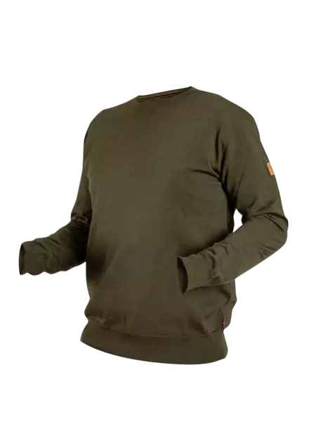 Nordhunt Asbjorn O-Neck Knit Olive Melange - Shirts - 40450-OM-XL - 2