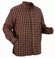 Nordhunt Sermen Flannel Shirt Navy / Tobacco Check - Shirts - NH600224-259-S - 1