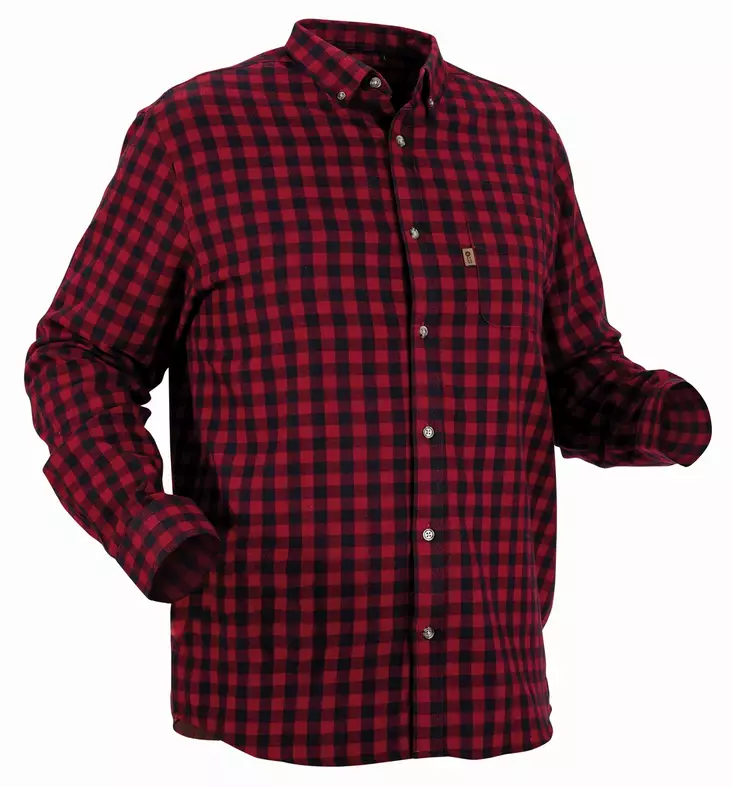 Nordhunt Sermen Flannel Shirt Boredeaux / Navy Check - Shirts - NH600224-248-S - 1
