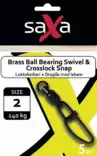 Saxa Brass Ball Bearing Swivel & Crosslo - Snaps and Swivels - BrassBallBearingSw - 1