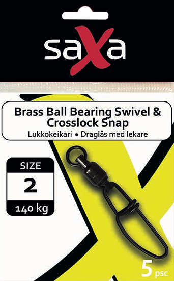 Saxa Brass Ball Bearing Swivel & Crosslo - Snaps and Swivels - BrassBallBearingSw - 1